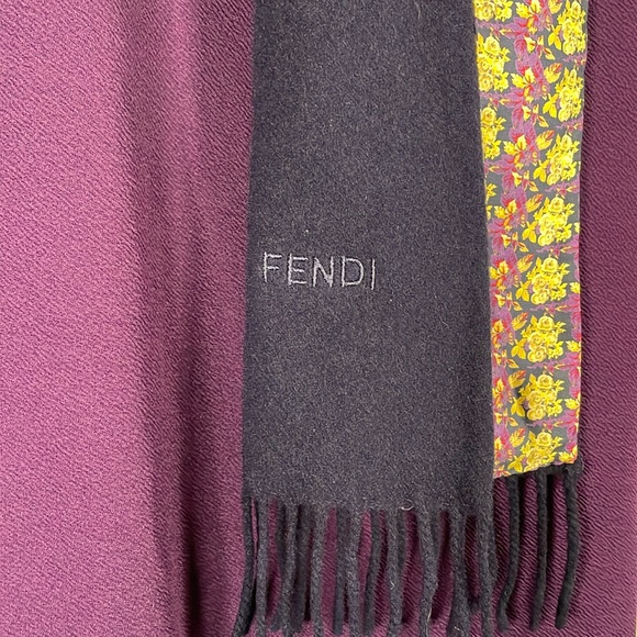 Fendi vintage reversible scarf.Mint condition 100% wool & 100% silk.